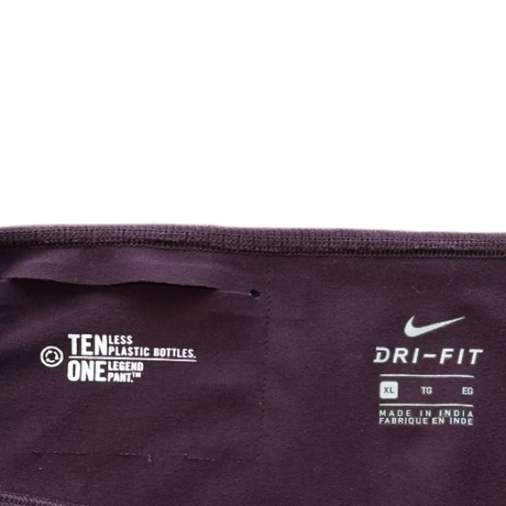 Nike Dri-Fit Power Legend Performance Athletic Leggings XL Burgundy Blue Black